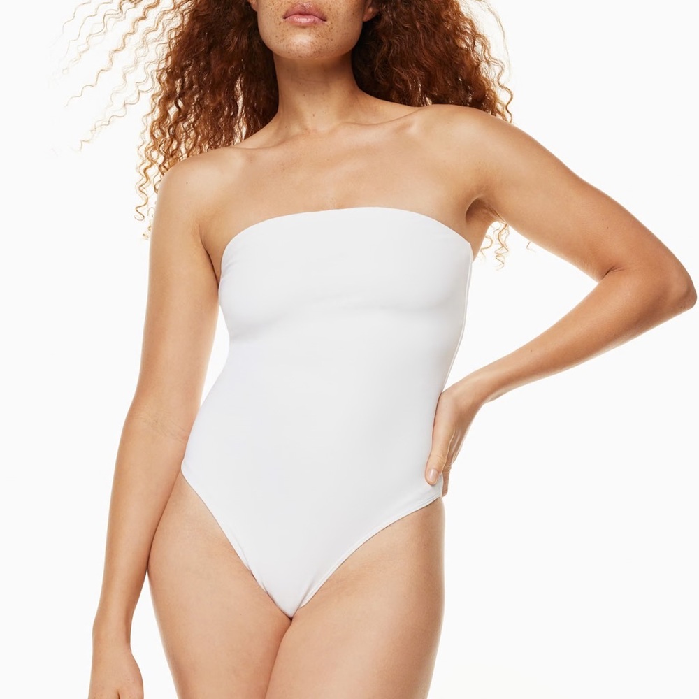 Aritizia Babaton Contour Tube Bodysuit White Size Small